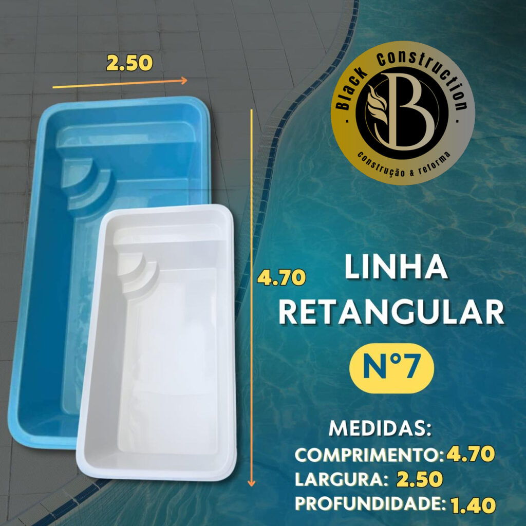 Piscina de Fibra Linha Retangular nº 07