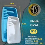 Piscina de Fibra Linha Oval nº 08