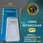 Piscina de Fibra Linha Retangular nº 09