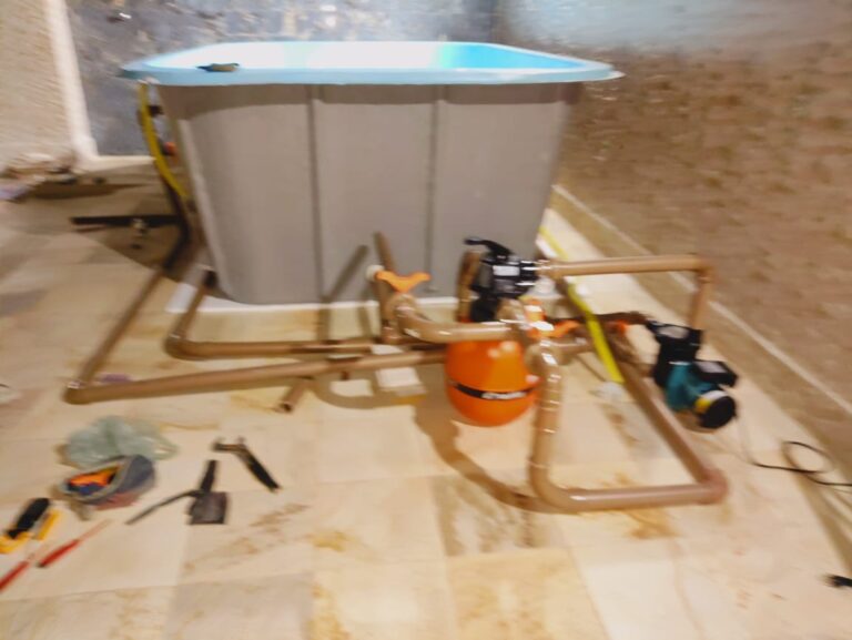 Instalação Piscina de fibra